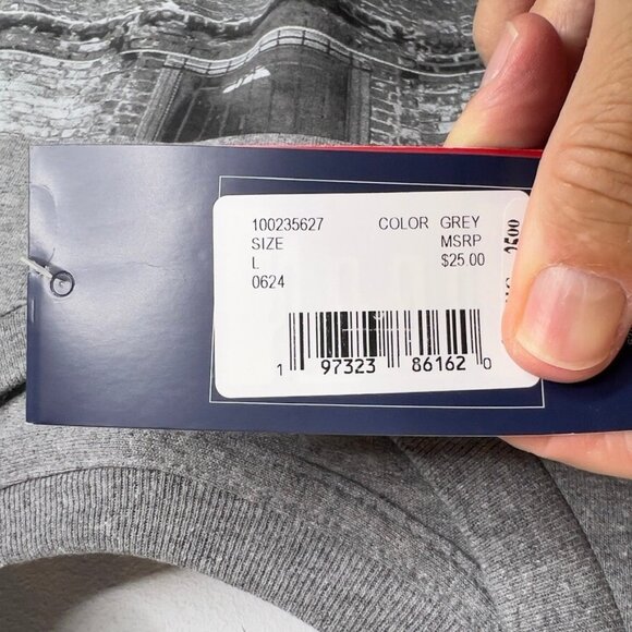 Reebok Men's Logo Graphic T-Shirt Gray Size L - Picture 3 of 7